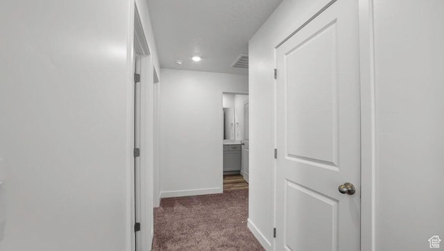 1726 S Wolverine Way Unit 174, Washington, UT 84780 - corridor featuring recessed lighting, carpet flooring, baseboards, and visible vents