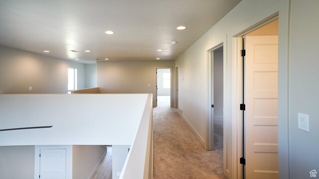 954 W 1880 S, Syracuse, UT 84075 - corridor with light carpet, an upstairs landing, baseboards, and recessed lighting