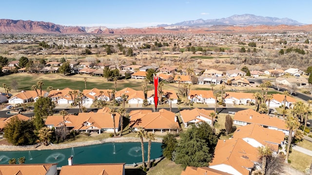 150 S Crystal Lakes Dr Unit 48, St George, UT 84770 - aerial view with a residential view and a water and mountain view