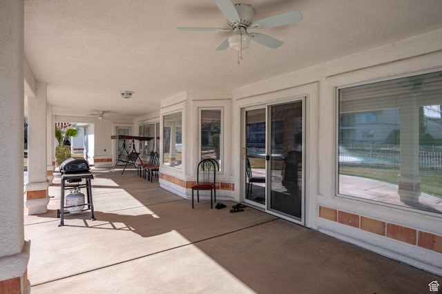 150 S Crystal Lakes Dr Unit 48, St George, UT 84770 - view of patio / terrace featuring a ceiling fan and area for grilling