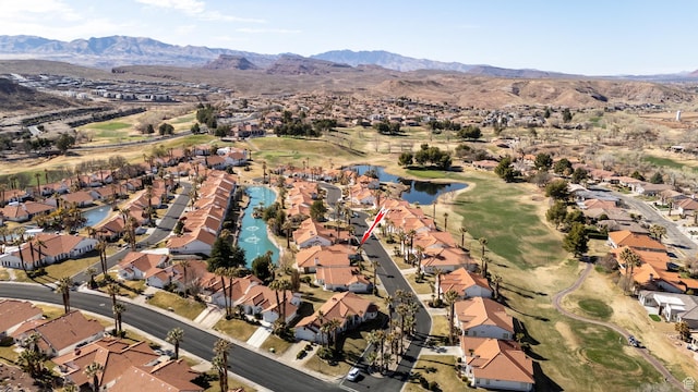 150 S Crystal Lakes Dr Unit 48, St George, UT 84770 - birds eye view of property featuring view of golf course, a residential view, and a water and mountain view