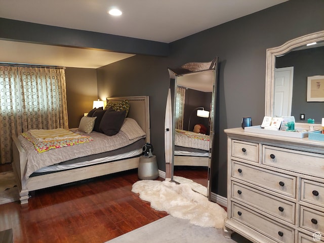 7688 S 1130 E, Midvale, UT 84047 - bedroom with baseboards, recessed lighting, and dark wood-style flooring