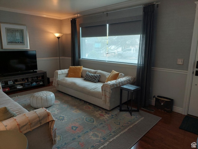 7688 S 1130 E, Midvale, UT 84047 - living room featuring wood finished floors, crown molding, and baseboards