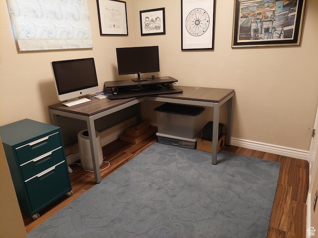 7688 S 1130 E, Midvale, UT 84047 - office area with baseboards and wood finished floors