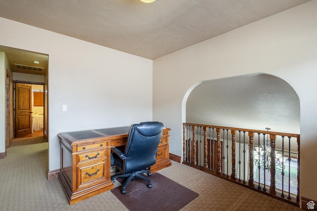 892 S Cambridge Dr, St George, UT 84770 - carpeted office space with baseboards and arched walkways
