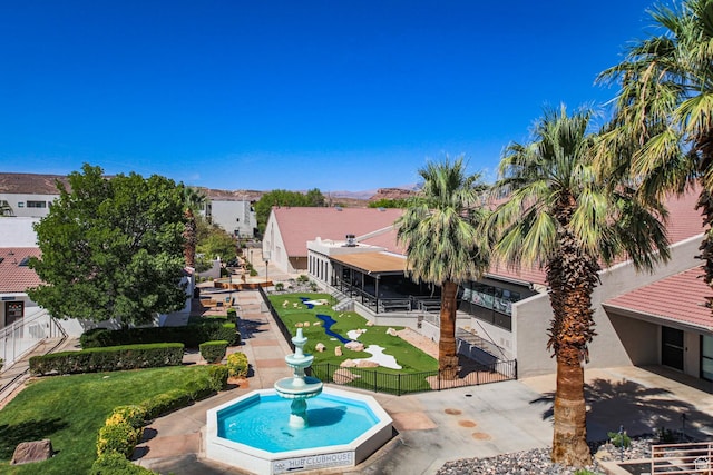 view of pool with fence