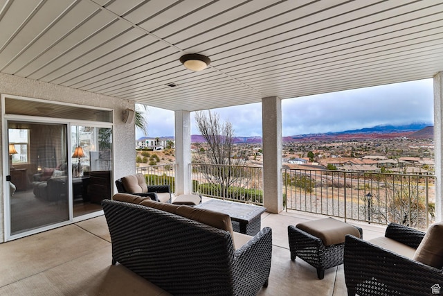 view of patio / terrace with an outdoor living space