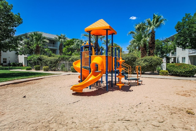 community playground featuring fence