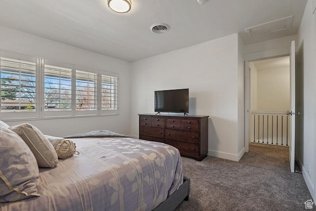 725 E Three Fountains Cir S Unit 60, Murray, UT 84107 - carpeted bedroom featuring attic access, visible vents, and baseboards