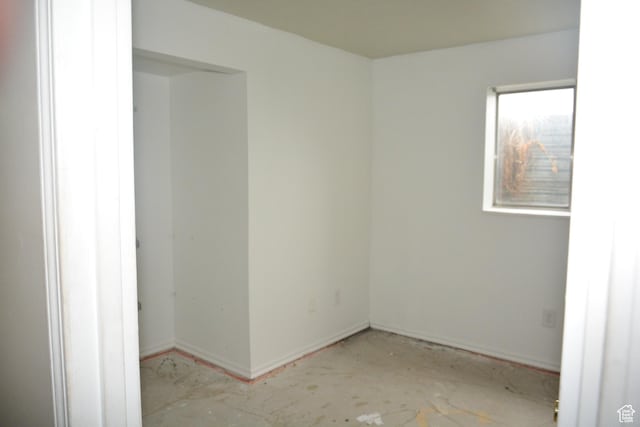view of spare room