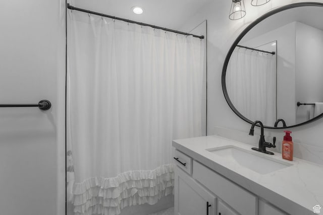full bathroom featuring vanity