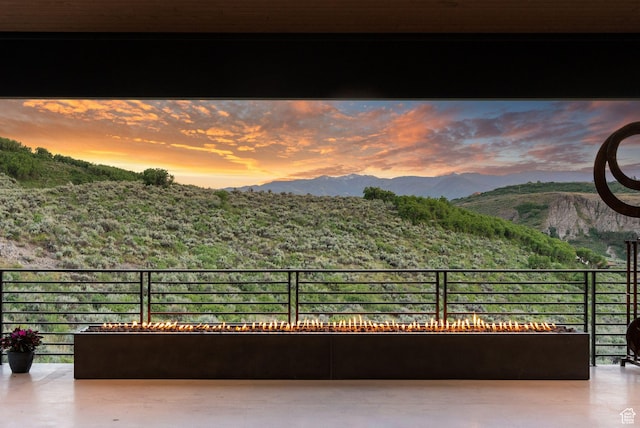 2344 Nighthawk Cir, Park City, UT 84098 - balcony at dusk featuring a mountain view