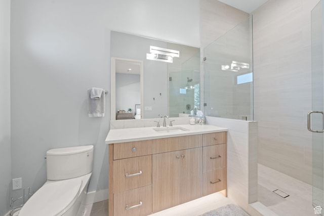 2344 Nighthawk Cir, Park City, UT 84098 - bathroom featuring a stall shower, vanity, and toilet
