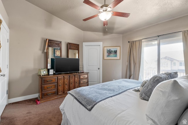 2616 N Elm Dr, Lehi, UT 84043 - bedroom with carpet floors, ceiling fan, a textured ceiling, and baseboards