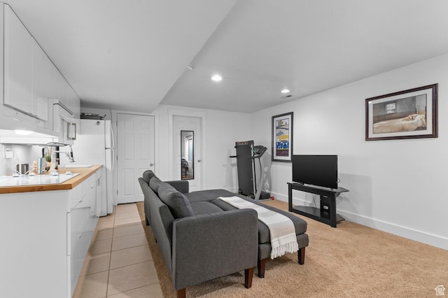 2616 N Elm Dr, Lehi, UT 84043 - living room featuring recessed lighting, baseboards, and light tile patterned floors