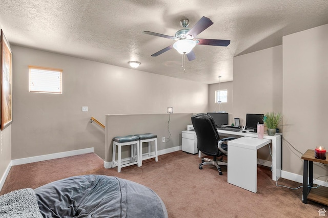 2616 N Elm Dr, Lehi, UT 84043 - office space featuring light carpet, a textured ceiling, and baseboards