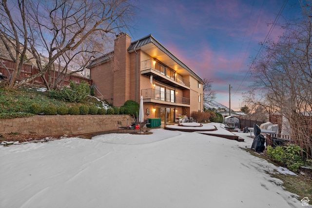 3604 S Crestwood Dr, Salt Lake City, UT 84109 - snow covered building featuring fence and central air condition unit