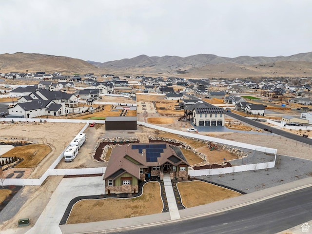 1407 E Abigail Ln, Eagle Mountain, UT 84005 - bird's eye view featuring a residential view and a mountain view