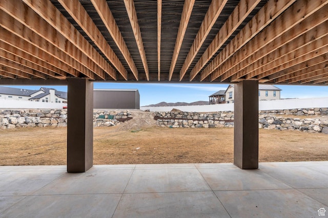 1407 E Abigail Ln, Eagle Mountain, UT 84005 - view of patio / terrace featuring a mountain view