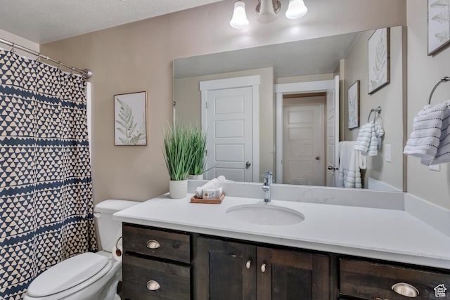 1407 E Abigail Ln, Eagle Mountain, UT 84005 - bathroom with vanity, toilet, and a textured ceiling