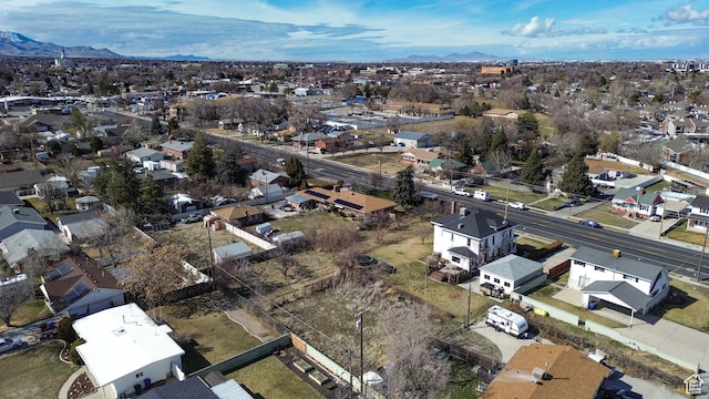 bird's eye view with a mountain view and a residential view