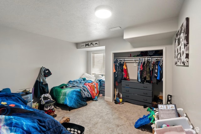 1933 E Handcart Ln N, Spanish Fork, UT 84660 - carpeted bedroom with a textured ceiling and a closet