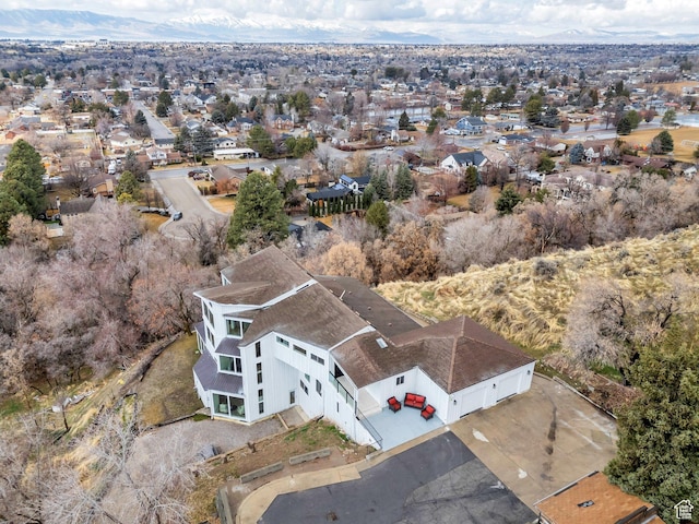 aerial view featuring a residential view