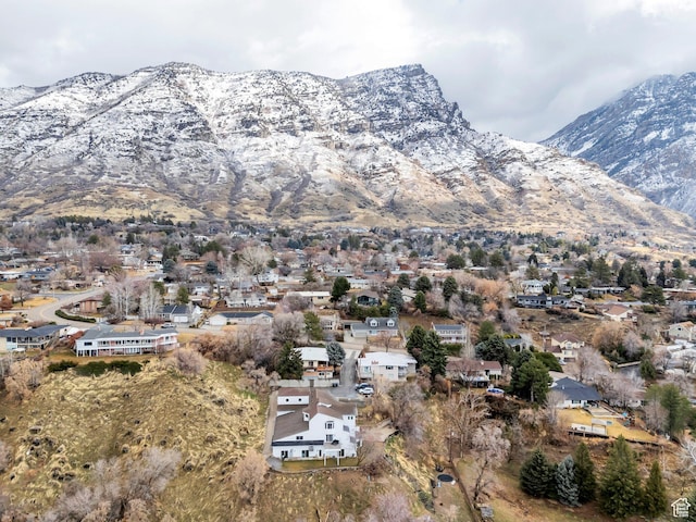 view of mountain feature with a residential view