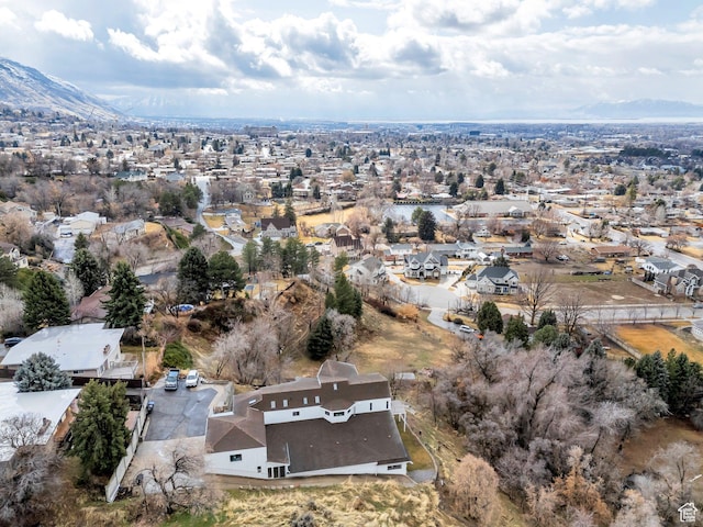 bird's eye view with a residential view