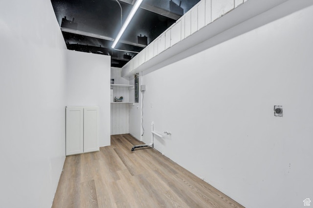 interior space with light wood finished floors