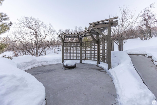 2008 N 3850 E, Eden, UT 84310 - view of snow covered patio