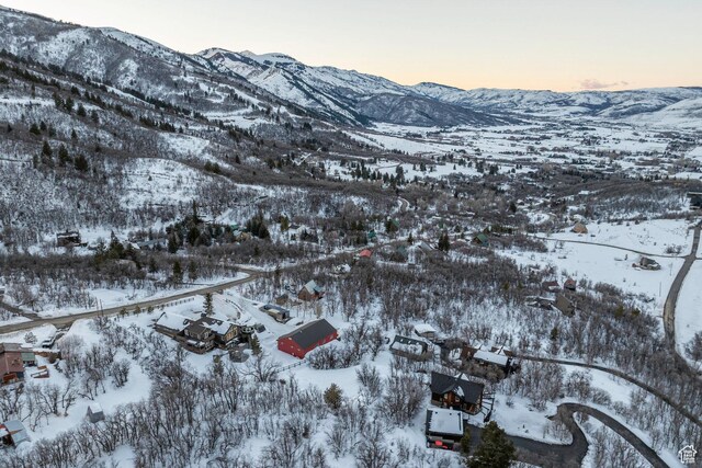2008 N 3850 E, Eden, UT 84310 - snowy aerial view with a mountain view
