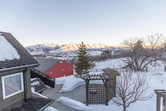 2008 N 3850 E, Eden, UT 84310 - yard layered in snow with stairs and a mountain view