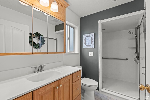 162 S 3 E, Preston, ID 83263 - bathroom with a stall shower, toilet, and vanity