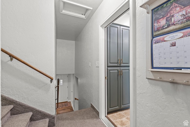 162 S 3 E, Preston, ID 83263 - stairway featuring a textured wall and attic access