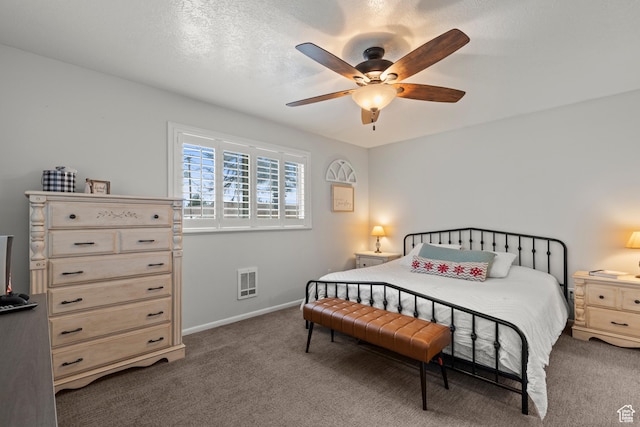 162 S 3 E, Preston, ID 83263 - bedroom featuring carpet flooring, a textured ceiling, baseboards, and ceiling fan