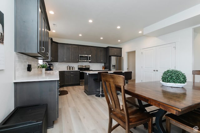 637 S 4th W, Preston, ID 83263 - dining area with light wood-style floors and recessed lighting