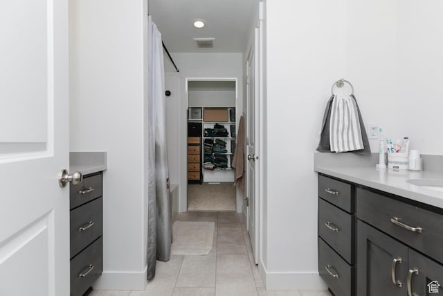 637 S 4th W, Preston, ID 83263 - full bath with baseboards, vanity, and tile patterned flooring