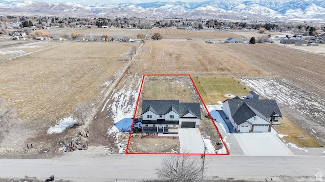 637 S 4th W, Preston, ID 83263 - view of rural area featuring property boundaries highlighted and mountains