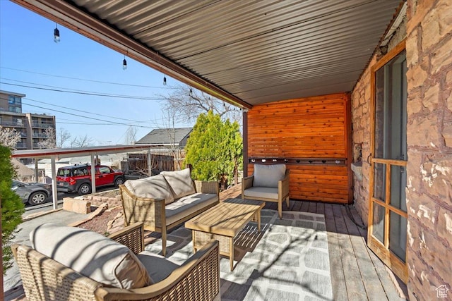 251 N Center St W, Salt Lake City, UT 84103 - wooden terrace with outdoor lounge area