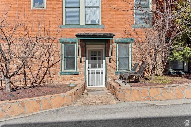 251 N Center St W, Salt Lake City, UT 84103 - doorway to property with brick siding