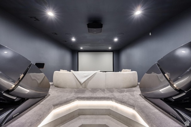 3826 E Thousand Oaks Cir, Salt Lake City, UT 84124 - home theater with recessed lighting and visible vents