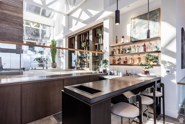 3826 E Thousand Oaks Cir, Salt Lake City, UT 84124 - bar with a community bar and decorative light fixtures