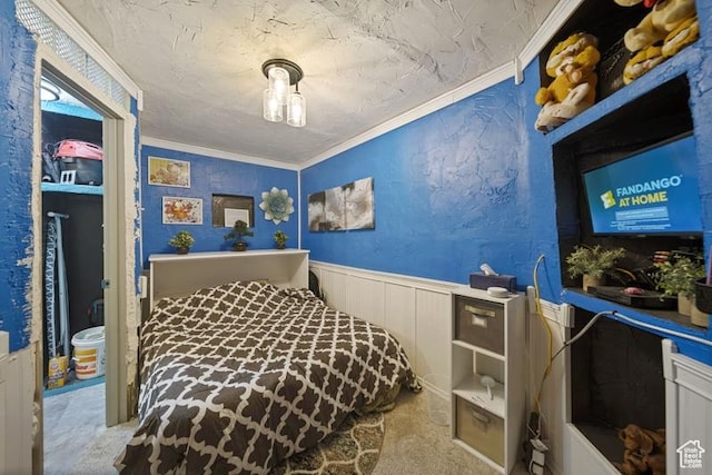 204 W Crescent View Ln N Unit 111, Tooele, UT 84074 - bedroom with a wainscoted wall and crown molding