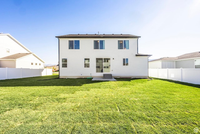 4623 N Festival Way, Eagle Mountain, UT 84005 - rear view of property featuring a patio area, a yard, and fence private yard