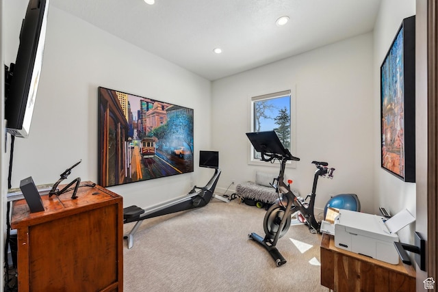 9279 E Aspen Rd, Heber City, UT 84032 - exercise area with carpet and recessed lighting