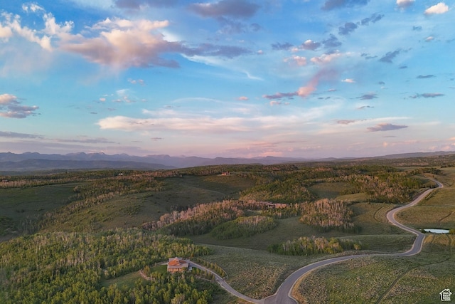 9279 E Aspen Rd, Heber City, UT 84032 - aerial view at dusk of a mountain view