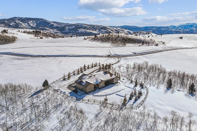 9279 E Aspen Rd, Heber City, UT 84032 - snowy aerial view with a mountain view