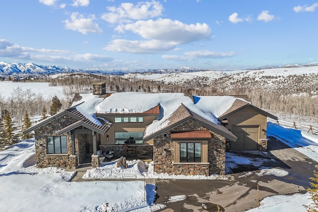 9279 E Aspen Rd, Heber City, UT 84032 - view of front of property with stone siding and a garage