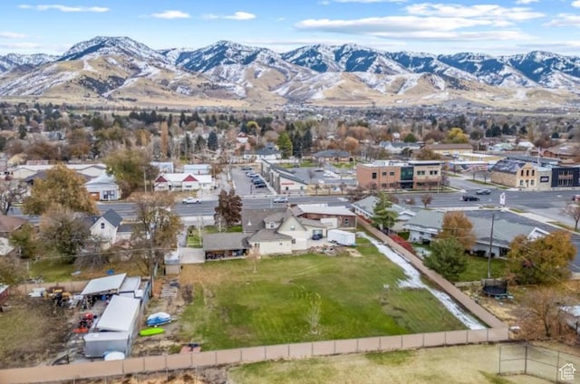 57 S Main St, Smithfield, UT 84335 - birds eye view of property with a residential view and a mountain view